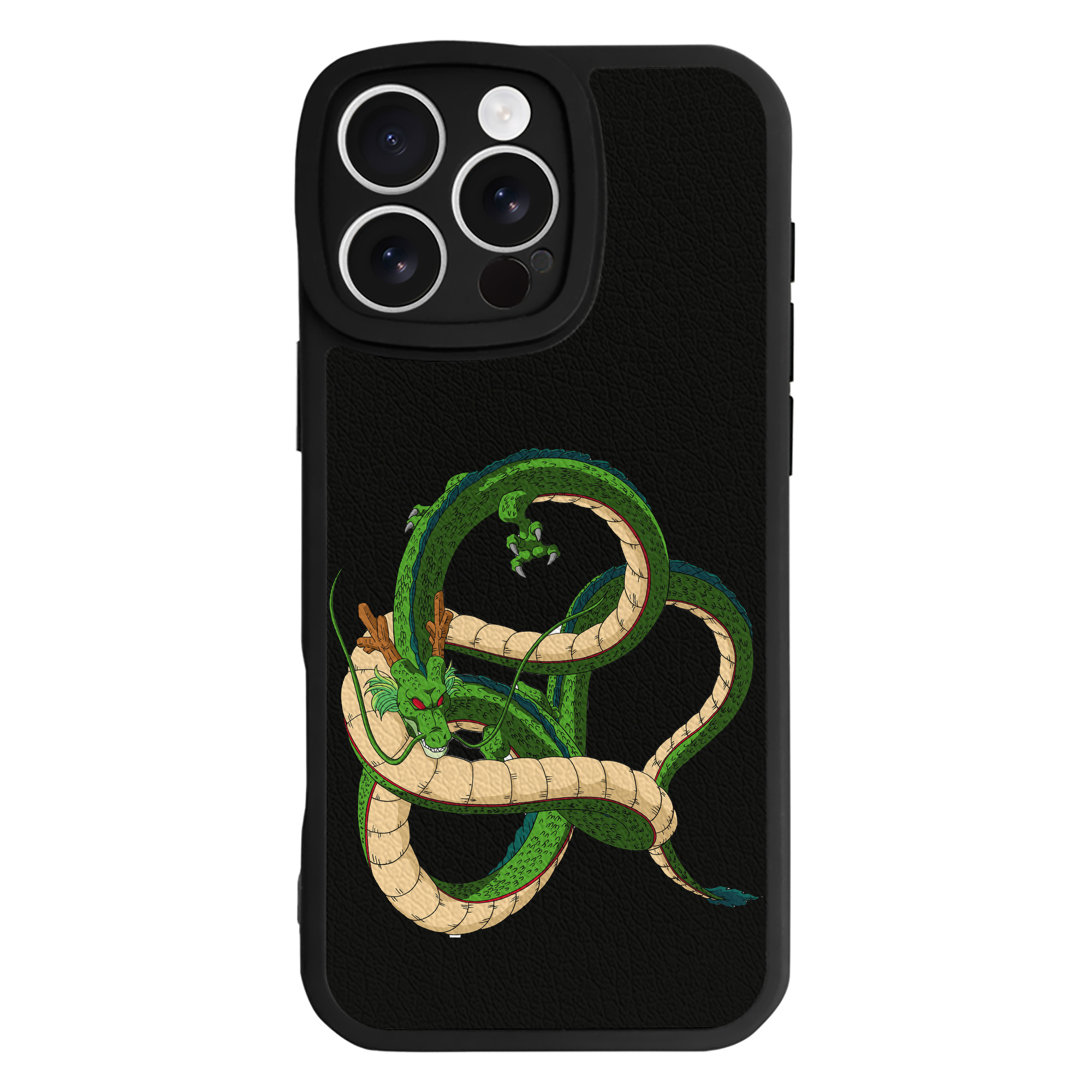 （画像用） ドラゴンボール 神龍 シェンロン DRAGON BALL Shenron 【iPhone 16シリーズ対応】シリコンスマホケース（レザー調） 材質：シリコン